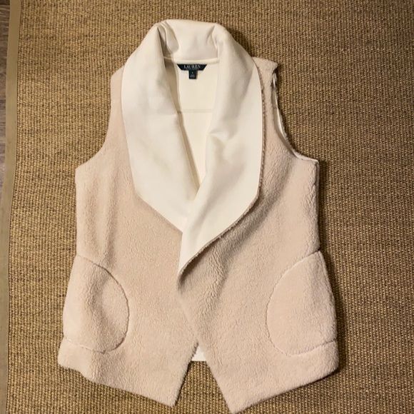 Ralph Lauren faux shearling vest Sz S - Picture 2 of 8